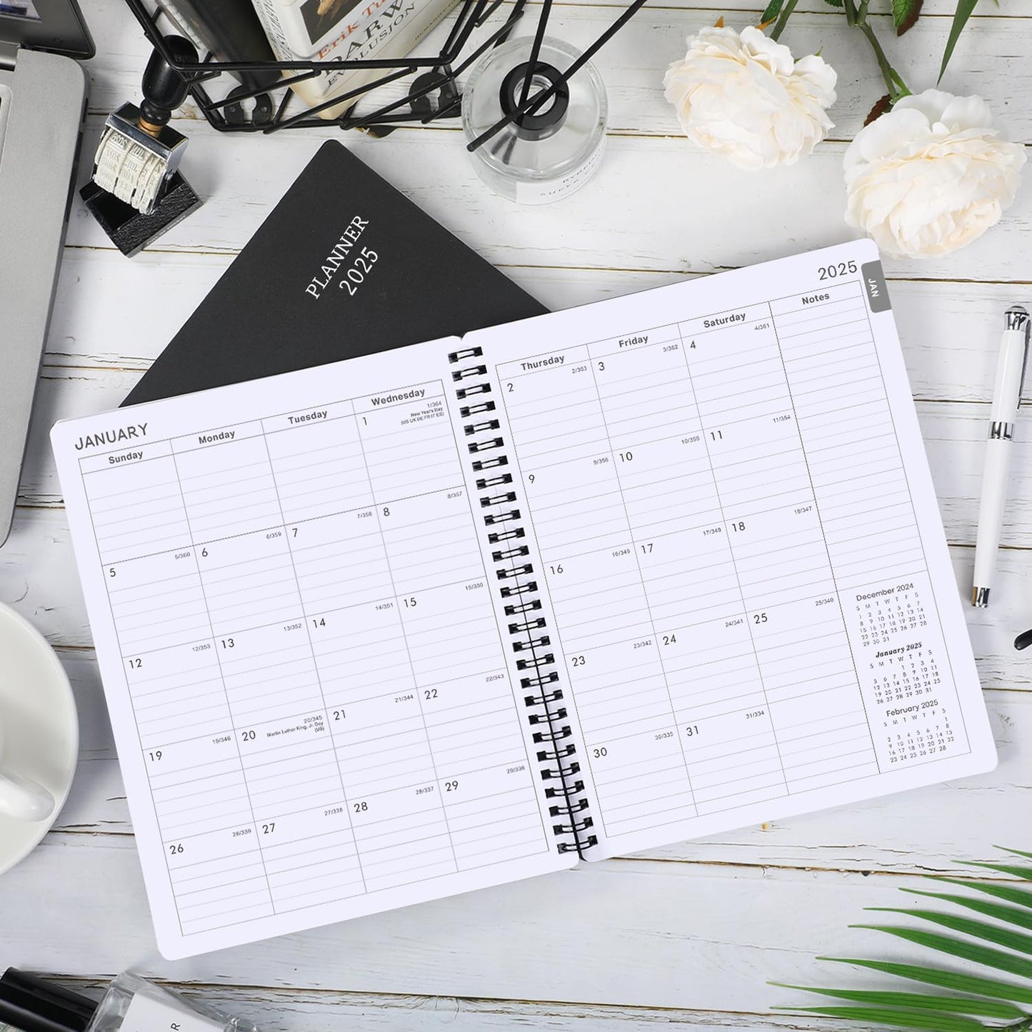 2025 Planner Weekly-Monthly Time Management Schedule