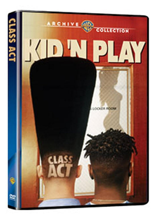 DVD cover for the film 'Class Act' starring Kid 'N Play, with an archival collection note at the top. The cover features images of the two main characters with a comedic scene in the background.