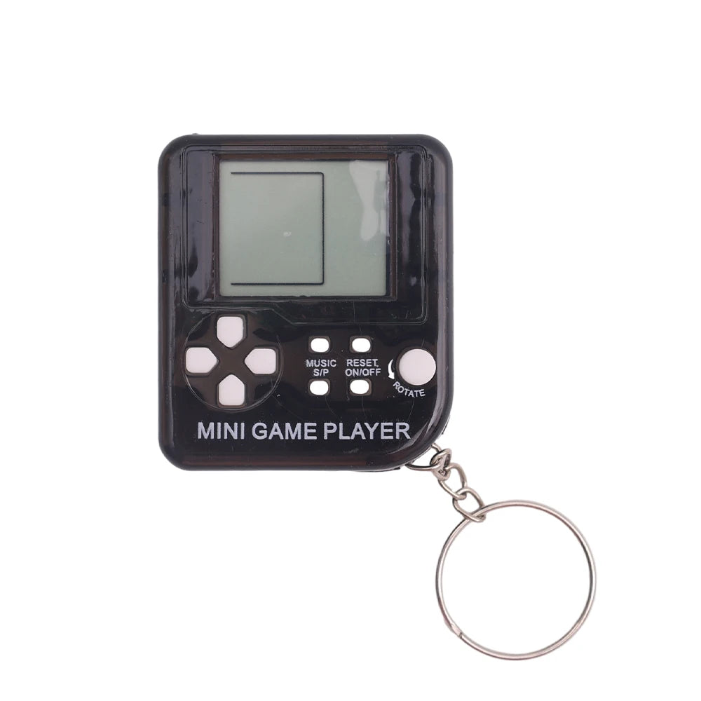 Mini game player keychain on a white background