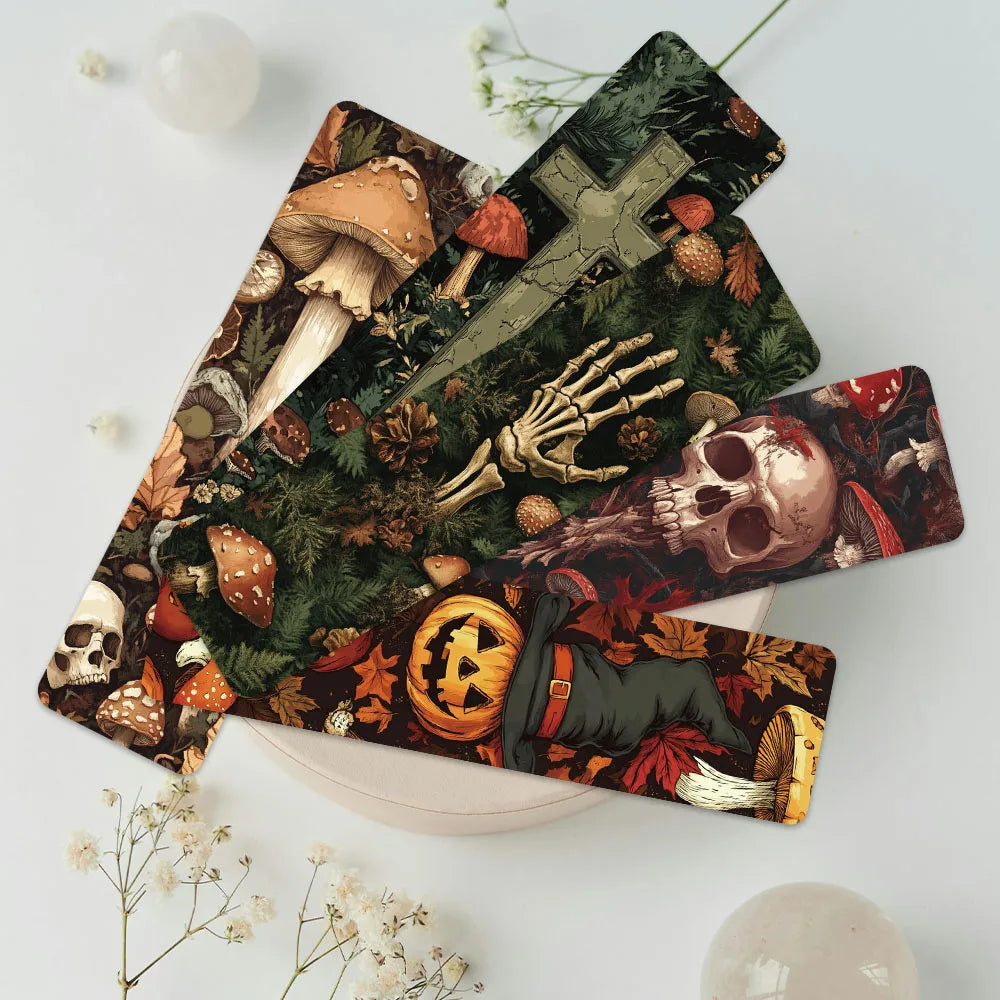 Skull & Mushroom Bookmark Bundle | 30-piece Set of Gothic Fantasy Bookmarks