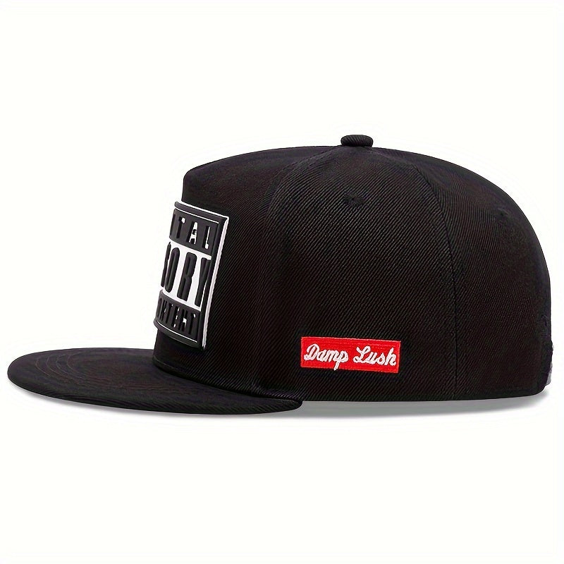 Black snapback hat with Parental Advisory Explicit Content patch
