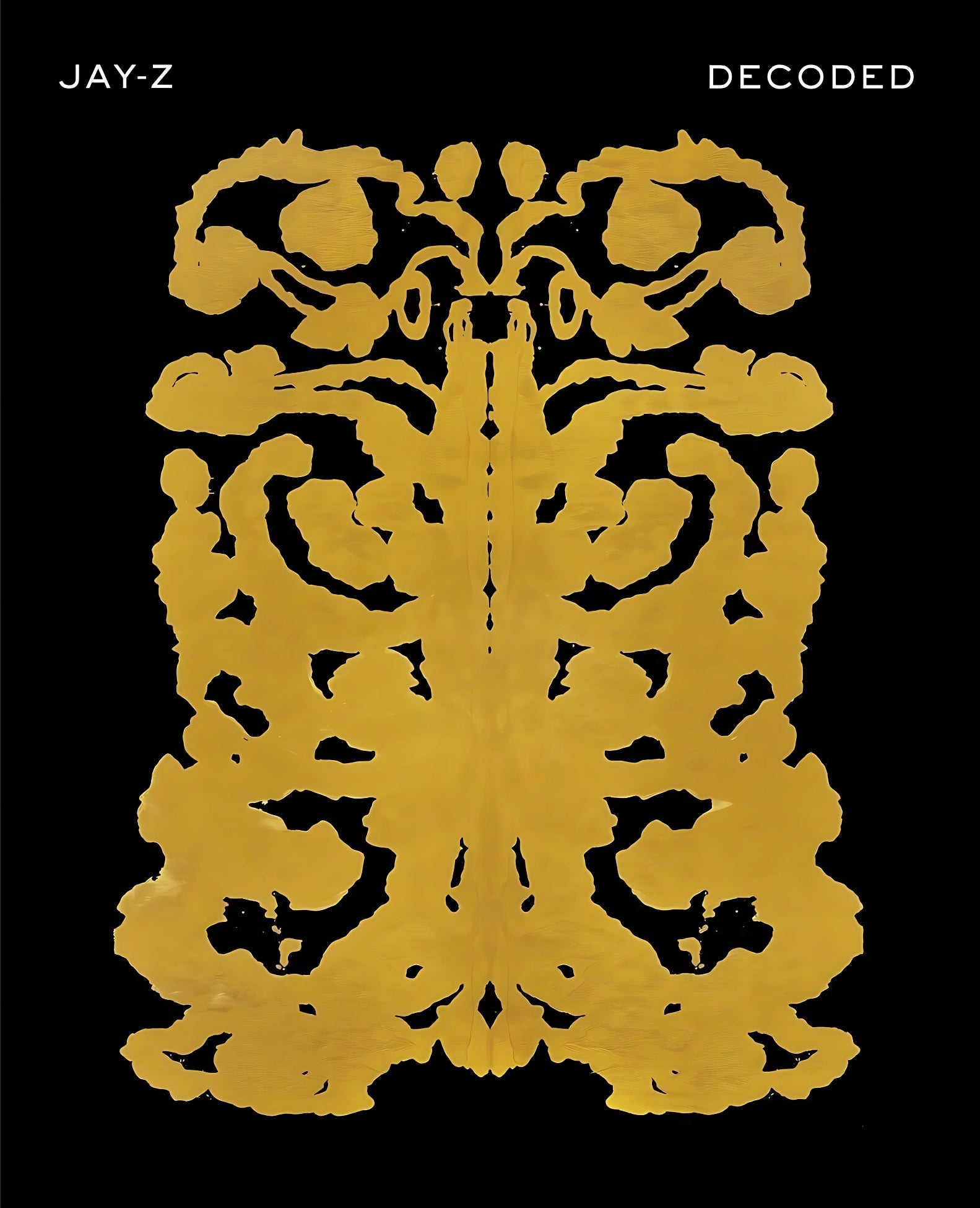 Cover of the book 'Decoded' by Jay-Z, featuring a yellow design on a black background.