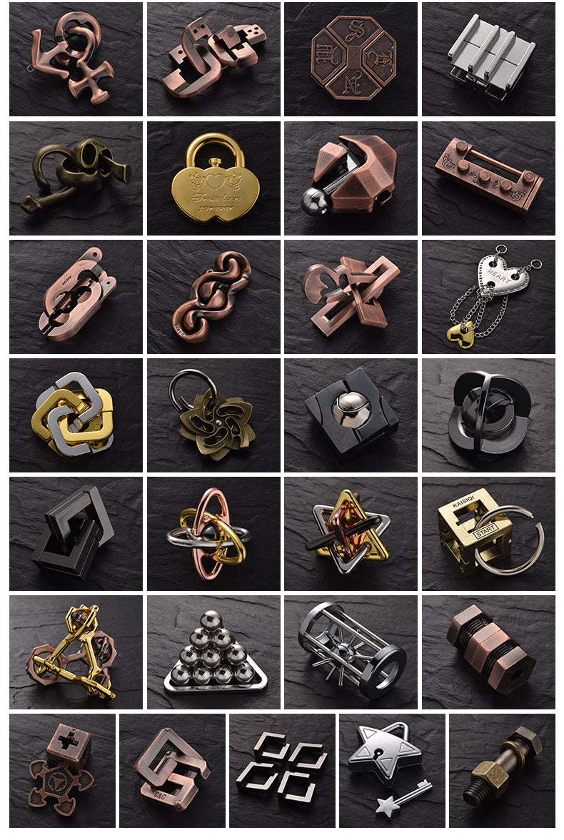 Mental Teaser Metal Mechanical Puzzle 3D Unlock & Solve | Puzzling Games & IQ Boost Toy Puzzles