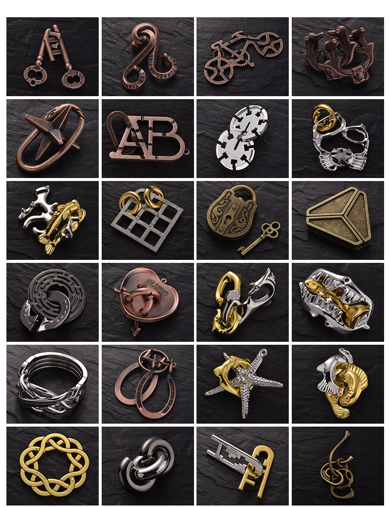 Mental Teaser Metal Mechanical Puzzle 3D Unlock & Solve | Puzzling Games & IQ Boost Toy Puzzles
