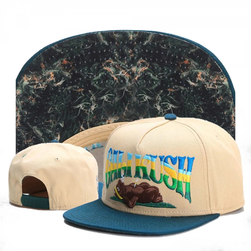 Designer Hood Hats Snapback Collection – Embroidered Streetwear Caps with Printed Brims