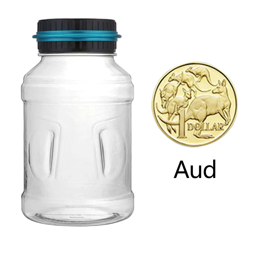 Digital LCD coin counter piggy bank for multi-currency savings for AUD