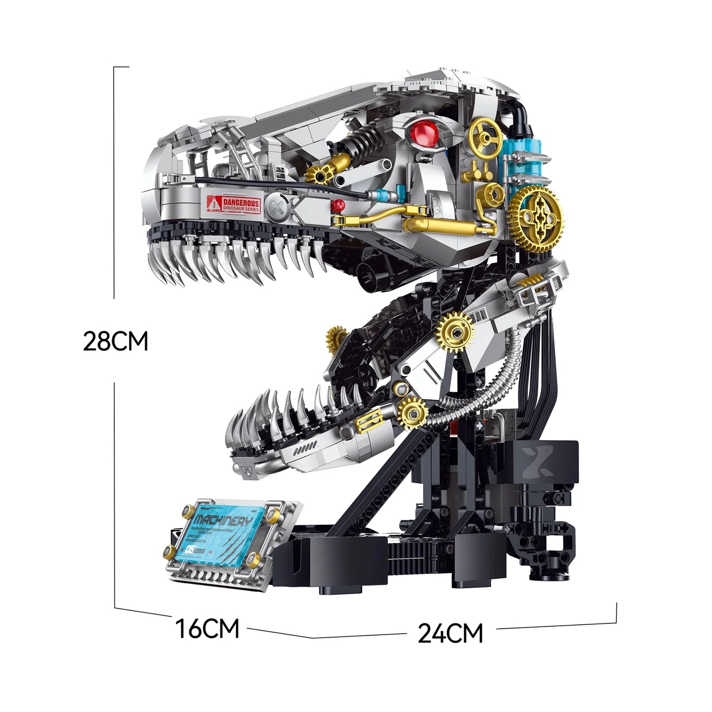T-Rex Skull Building Brick STEM Blocks Builder's Puzzle | 916 Piece Block Toy