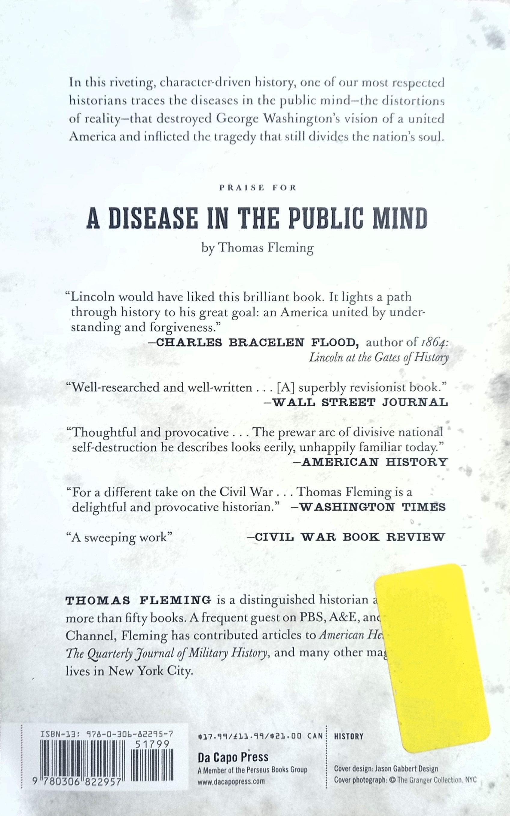 Book back cover of 'A Disease in the Public Mind' by Thomas Fleming