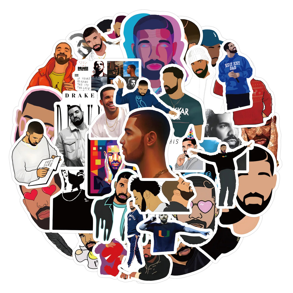 Drake Power Heli Sticker Drake Sticker Bundle (62 Pack) | Waterproof Vinyl Hip-Hop Stickers ...