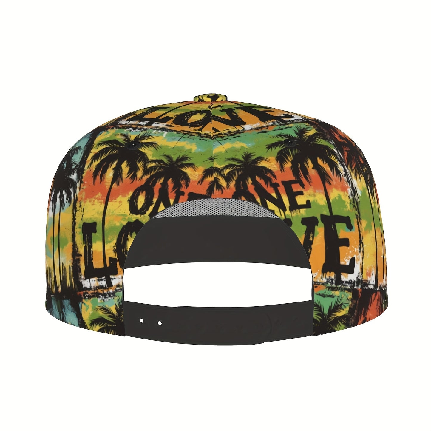 One Love Rasta Snapback Cap | Tropical Jamaica Print