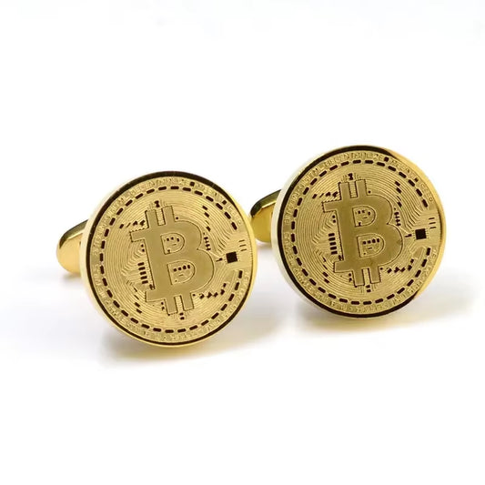 Bitcoin Cufflinks by Blockchain GQ, Dapper DeFi & Crypto Gifts