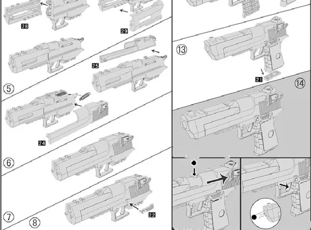 Rapid Fire Brain-Training Pistol Puzzle: Desert Eagle Model Puzzle