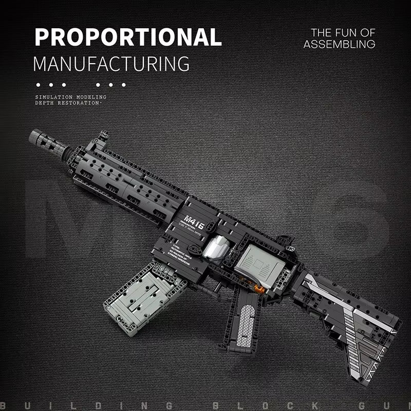 M4 Carbine Creative Lego-Like Building Block Puzzle