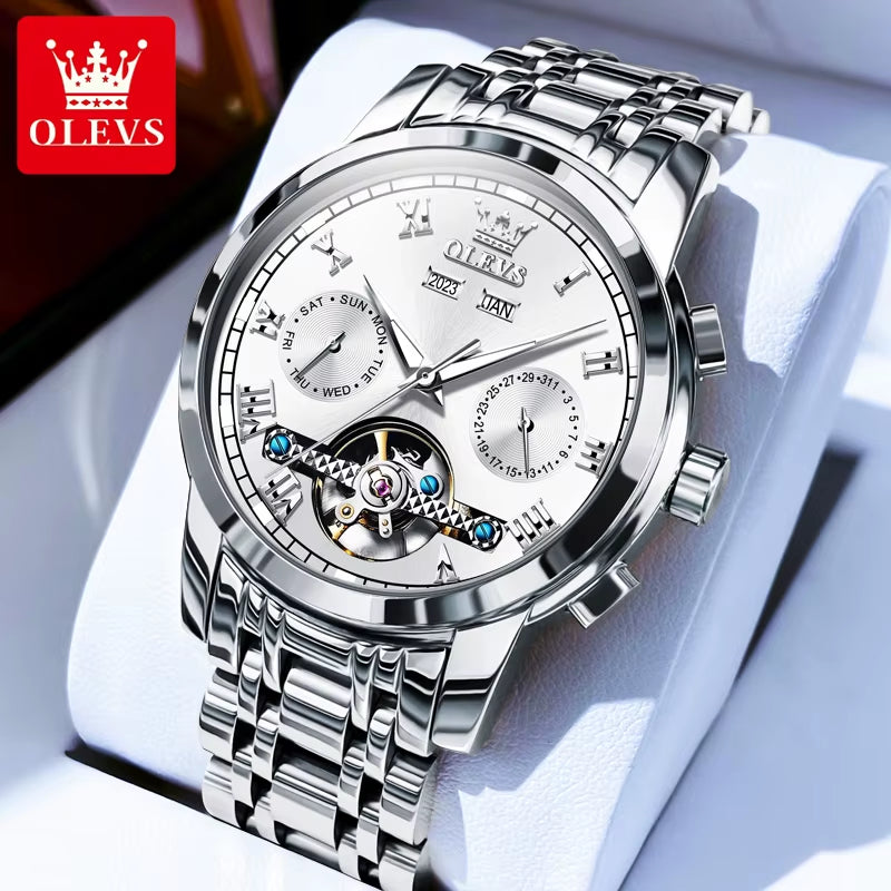 Automatic Movement Luxury Wristwatch | Waterproof Stainless-Steel