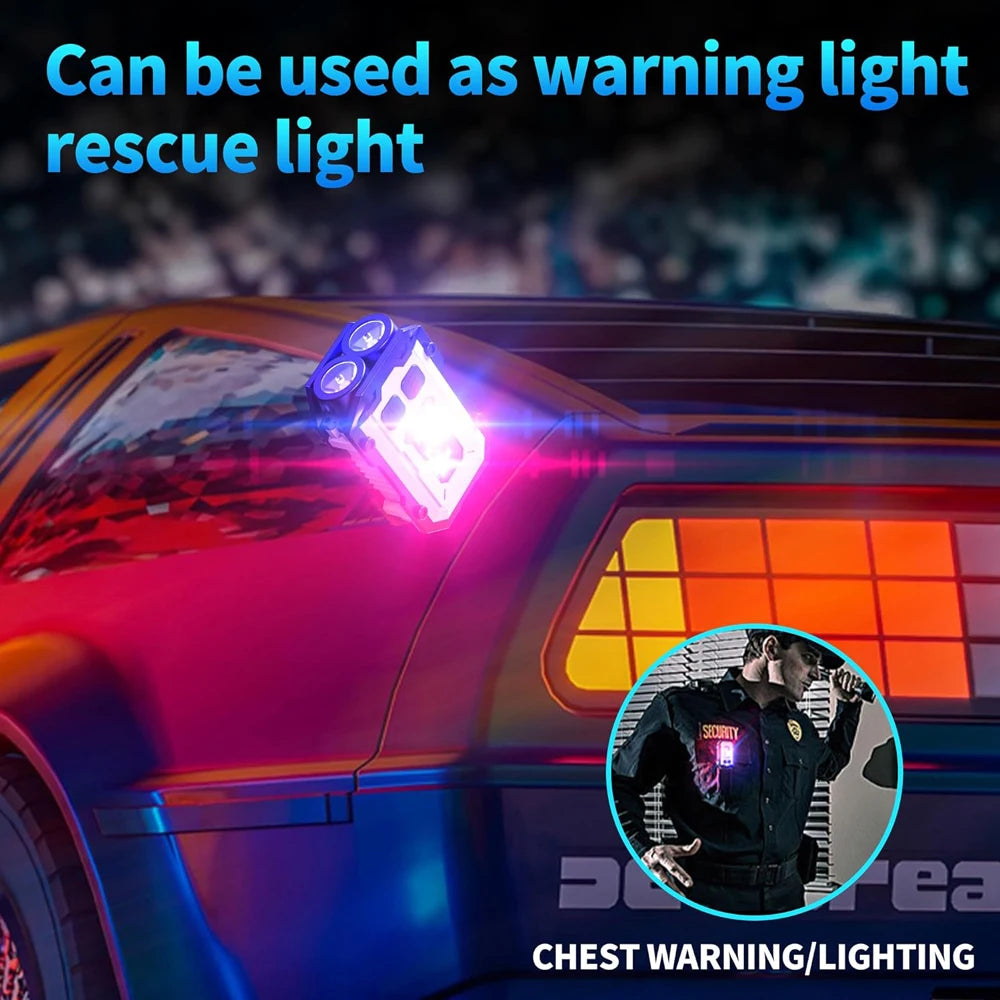 Ultra-bright COB LED keychain flashlight with magnetic base