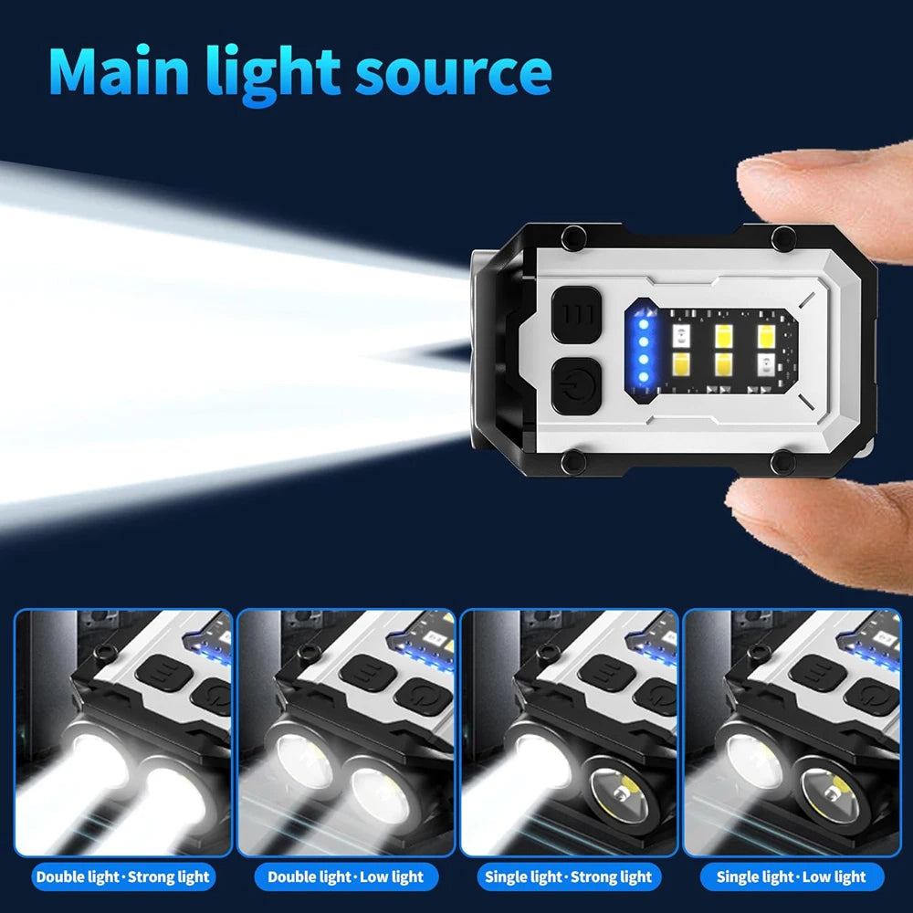 Ultra-bright COB LED keychain flashlight with magnetic base