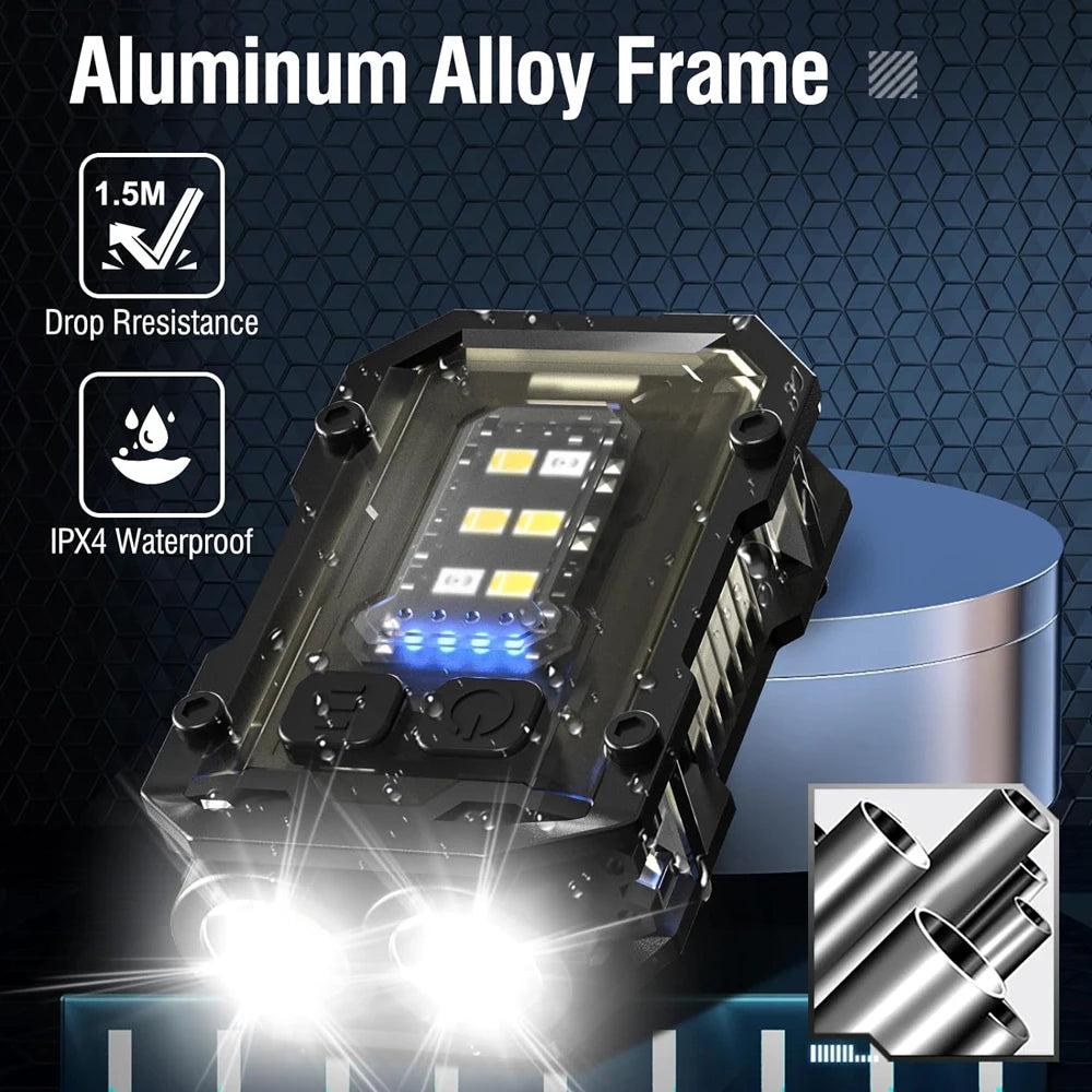 Ultra-bright COB LED keychain flashlight with magnetic base