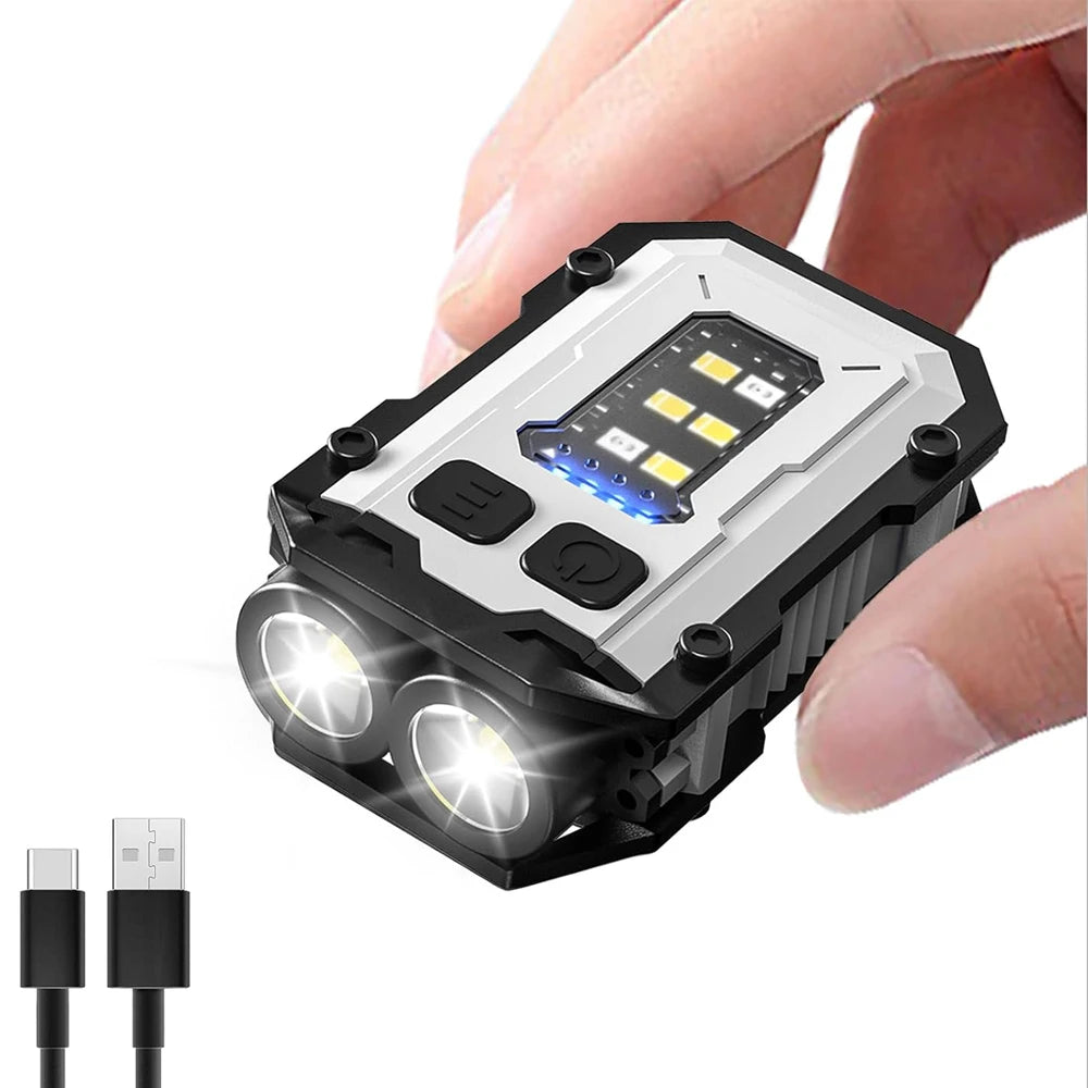 Ultra-bright COB LED keychain flashlight with magnetic base