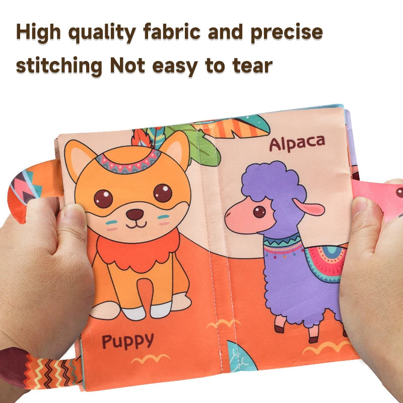 Animal Tail 3D Cloth Baby Books Animals | Strength-Development Books