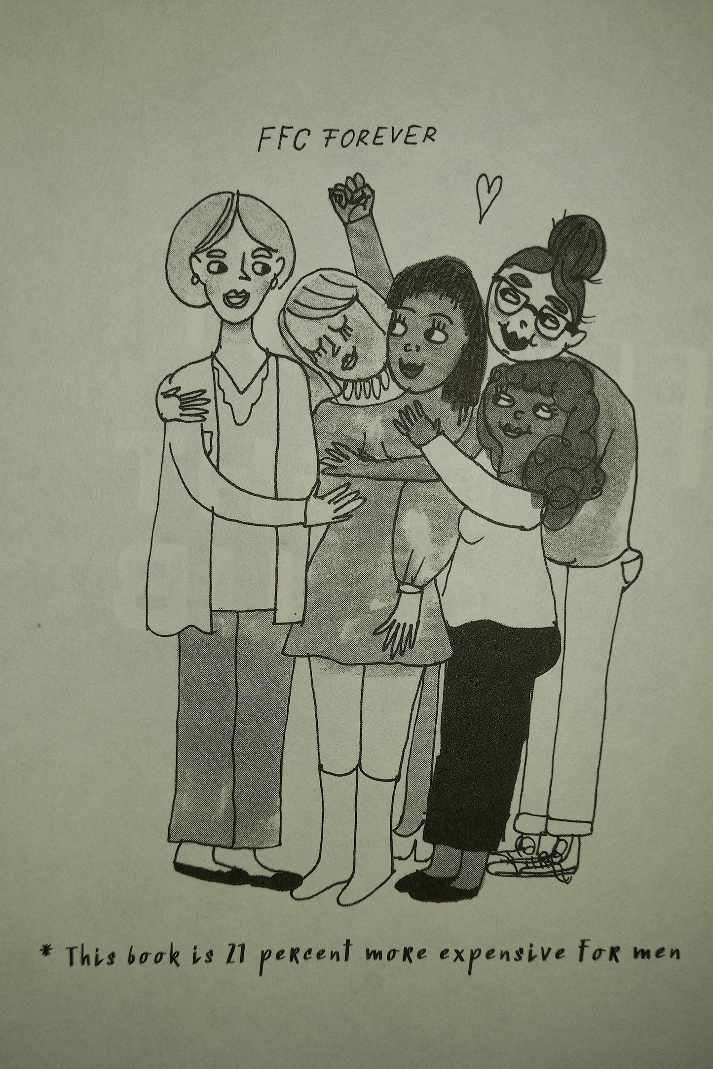 Illustration page from book 'Feminist Fight Club: A Survival Manual (for a Sexist Workplace)' by Jessica Bennett.