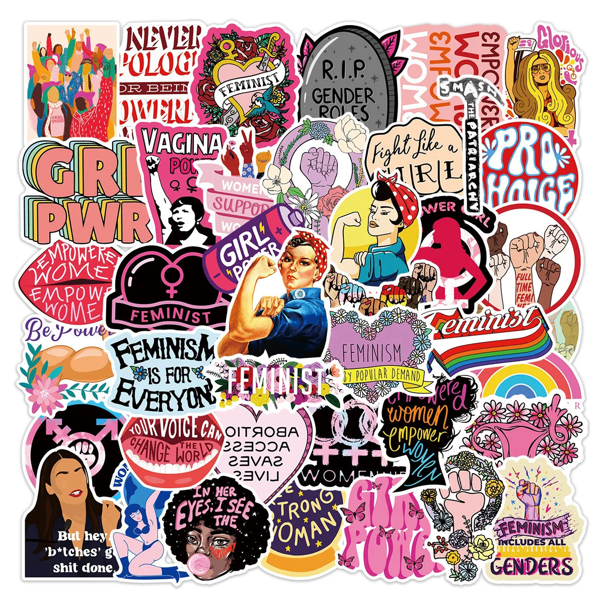 Feminism Sticker Bundle by Feminist Stickers & Girl Power Gifts | Bestselling #GirlBoss Gift