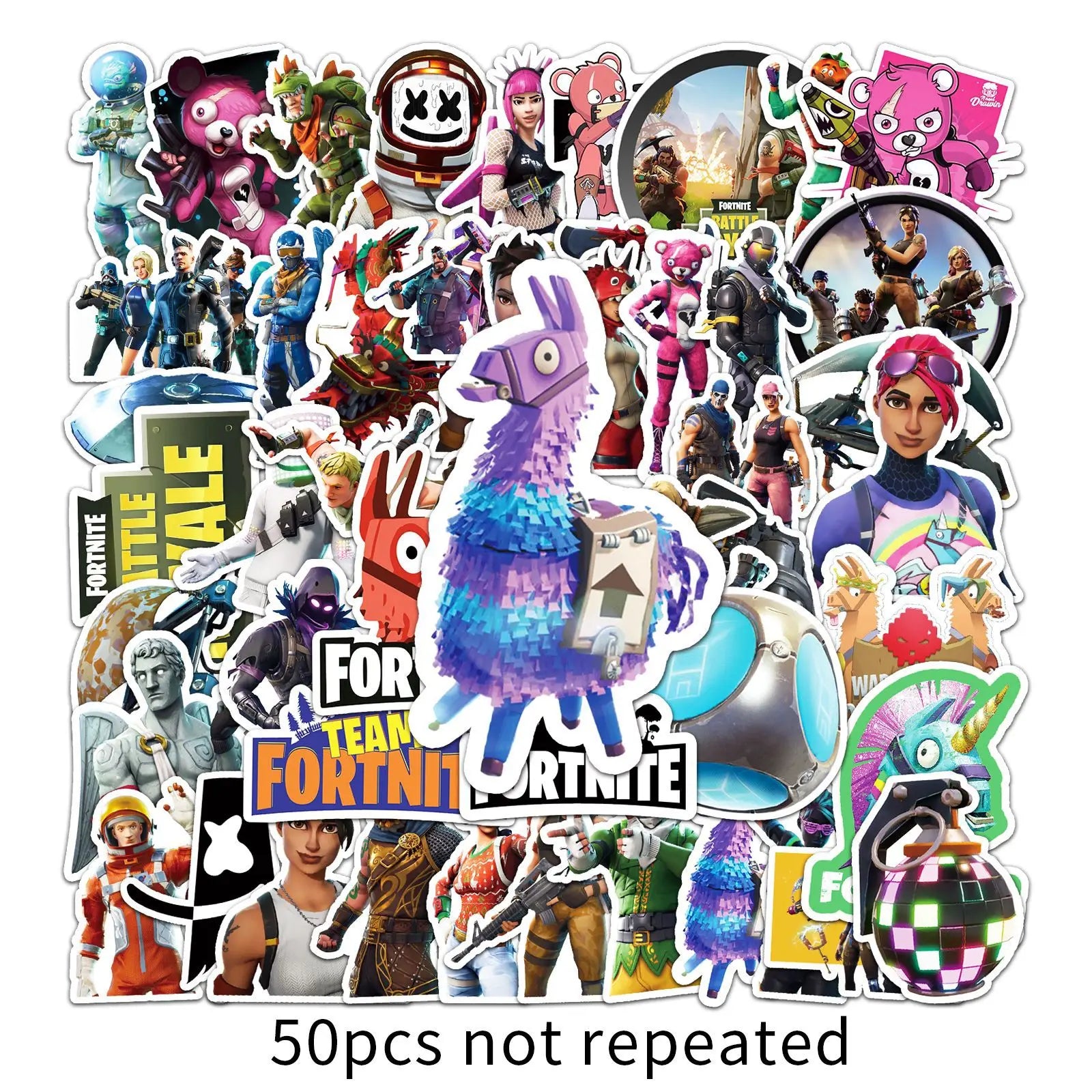 Fortnite Battle Royale Sticker Bundle | Epic 50-Piece Gaming Stickers