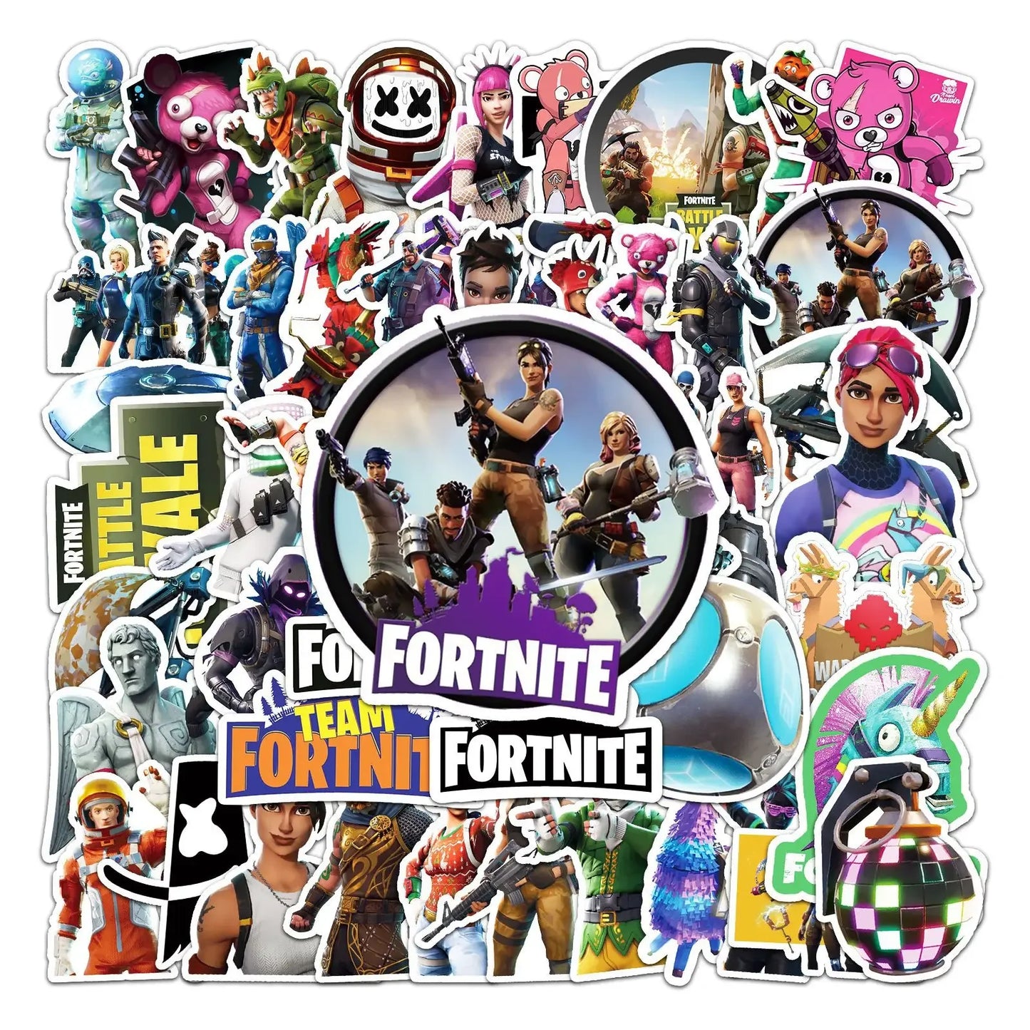 Fortnite Battle Royale Sticker Bundle | Epic 50-Piece Gaming Stickers