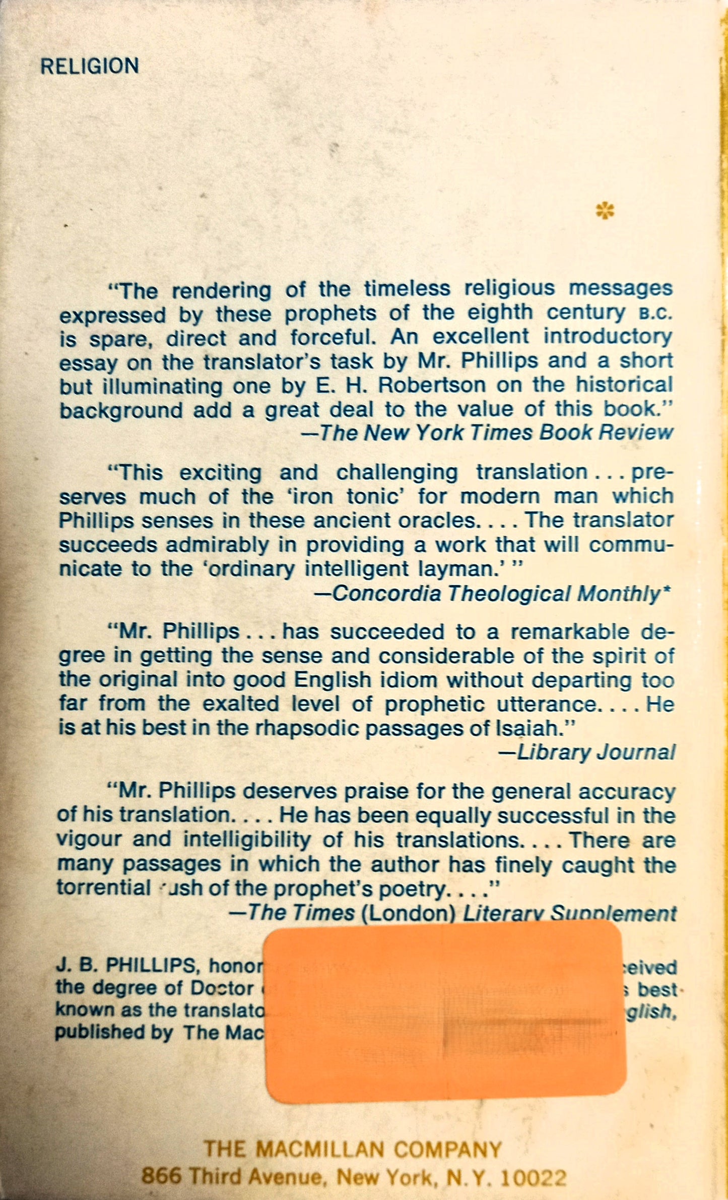 Four Prophets by John Bertram Phillips