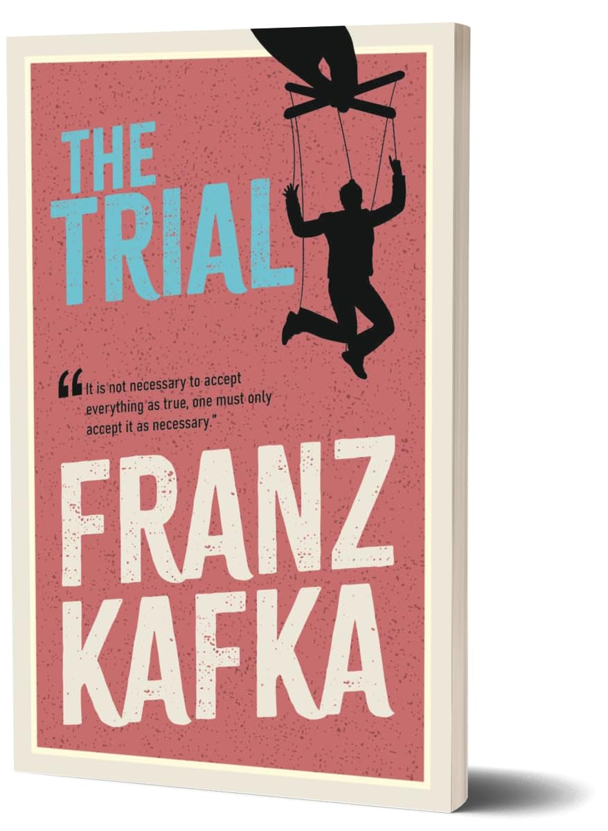Book cover of 'The Trial' from "Curated Works of Franz Kafka (5) Book Collection Box Set' book collection.