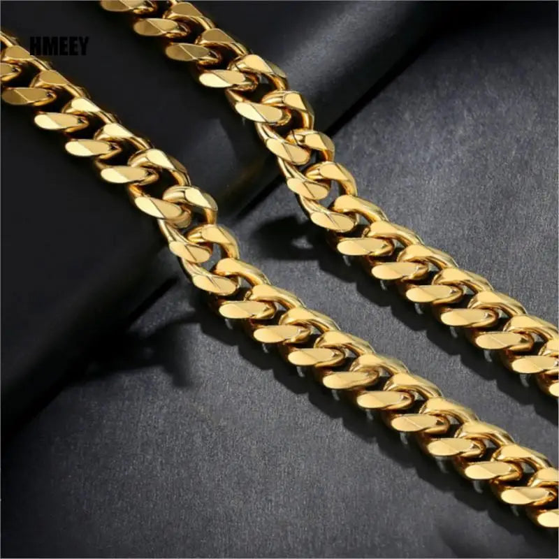 Classic Cuban Link Chains | Gold-Silver-Black