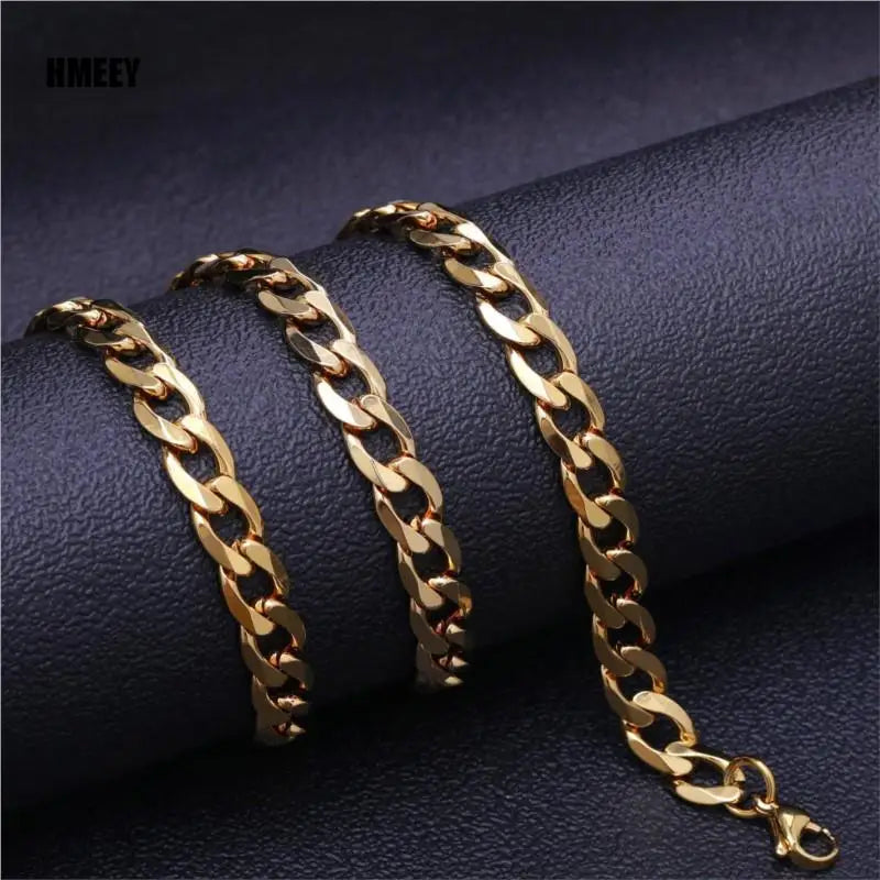 Classic Cuban Link Chains | Gold-Silver-Black