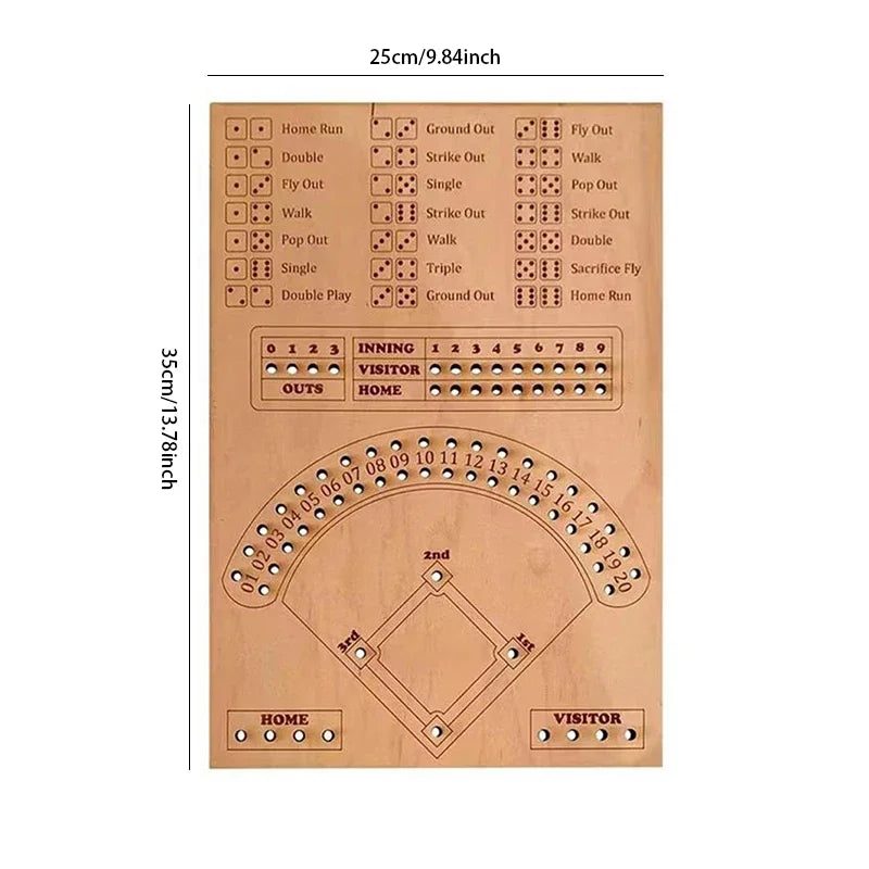 Baseball scorecard game board design on a white background