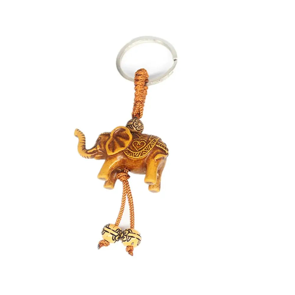 Lucky elephant spiritual keychain with detailed engraving