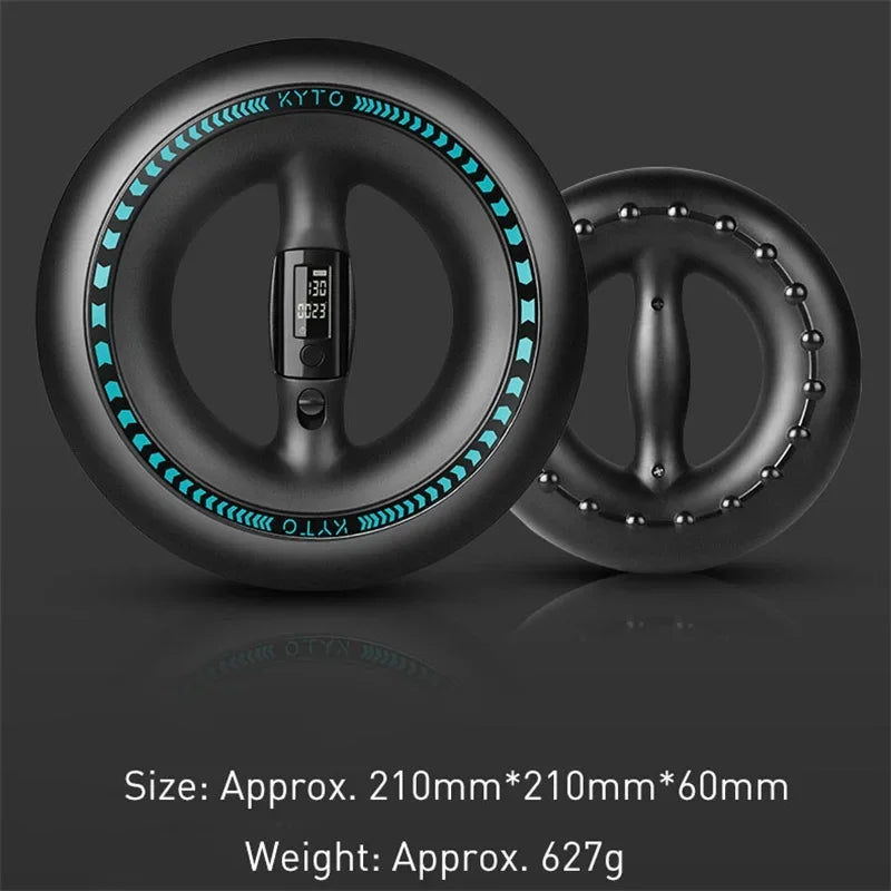 Close-up of the internal track mechanism of the wrist force gyroscope.