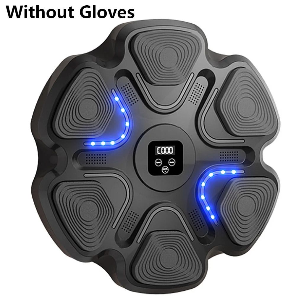 Haymaker Boxing-Music Playmaker: Bluetooth Strike Target W/ Music Mounted Punch Pad in black over white background.