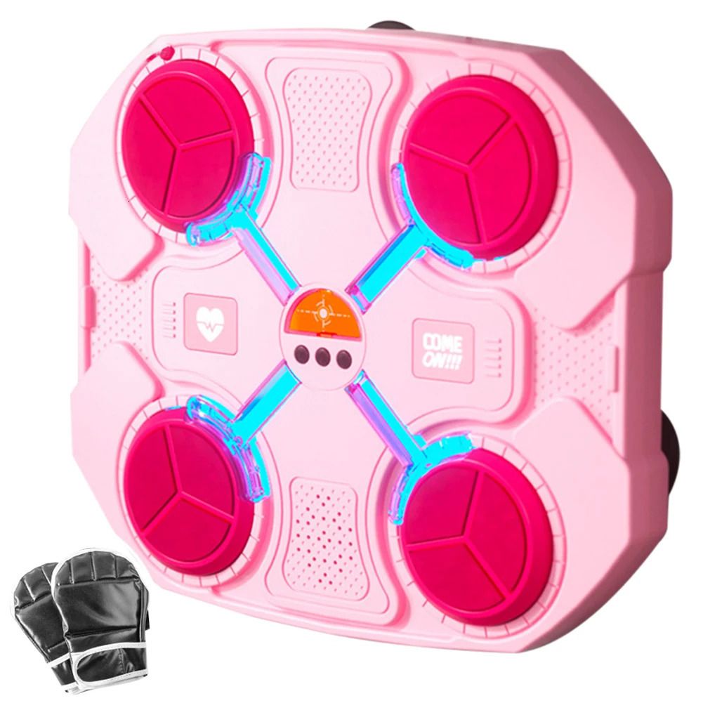 Haymaker Boxing-Music Playmaker: Bluetooth Strike Target W/ Music Mounted Punch Pad in pink color over white background.