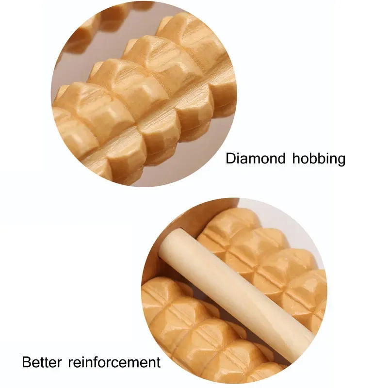 Healthy Feet Manual Massage | Wooden Reflexology Roller Floor Foot Massager
