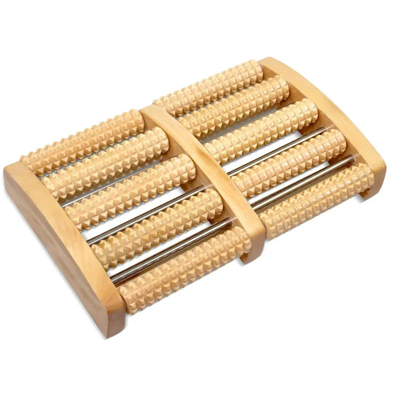 Healthy Feet Manual Massage | Wooden Reflexology Roller Floor Foot Massager