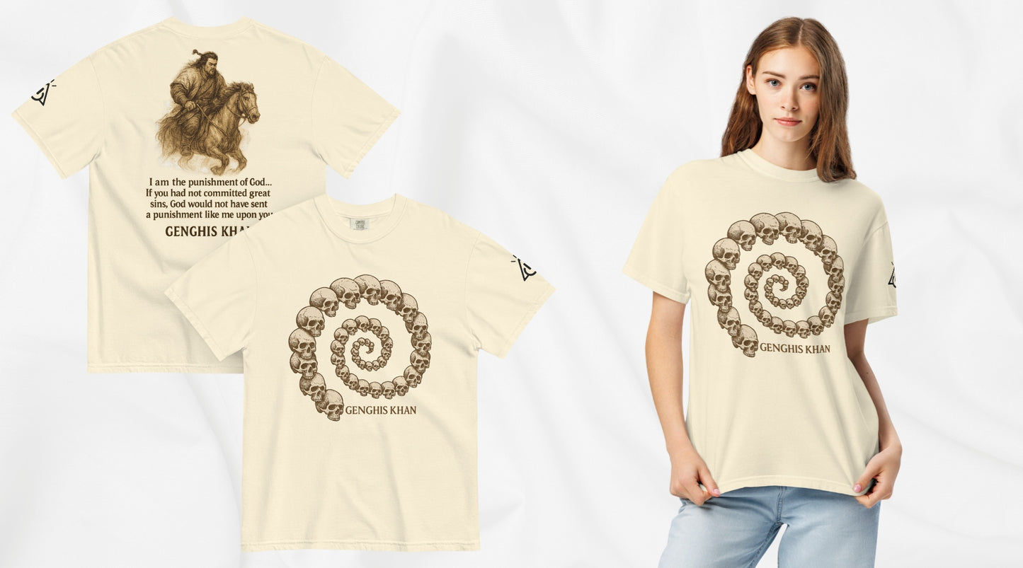 Genghis Khan T-Shirt – Vintage Mongol Empire Graphic Tee by HG