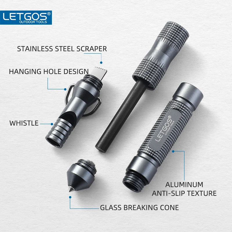 Outdoor tool with features labeled on a light gray background