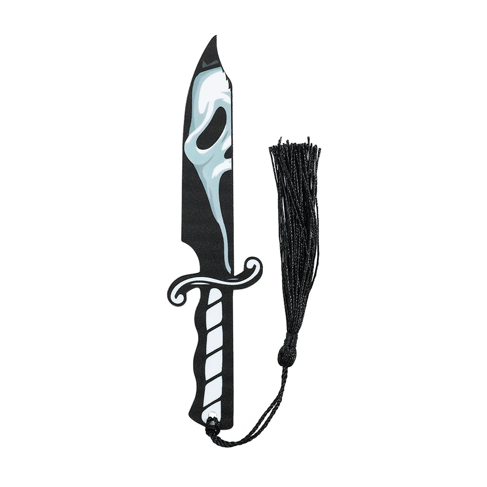 Horror Killer Knife Bookmarks – Chucky, Jigsaw, Pennywise, Jason, Ghostface, Michael Myers | Spooky Acrylic Reading Marker Gifts