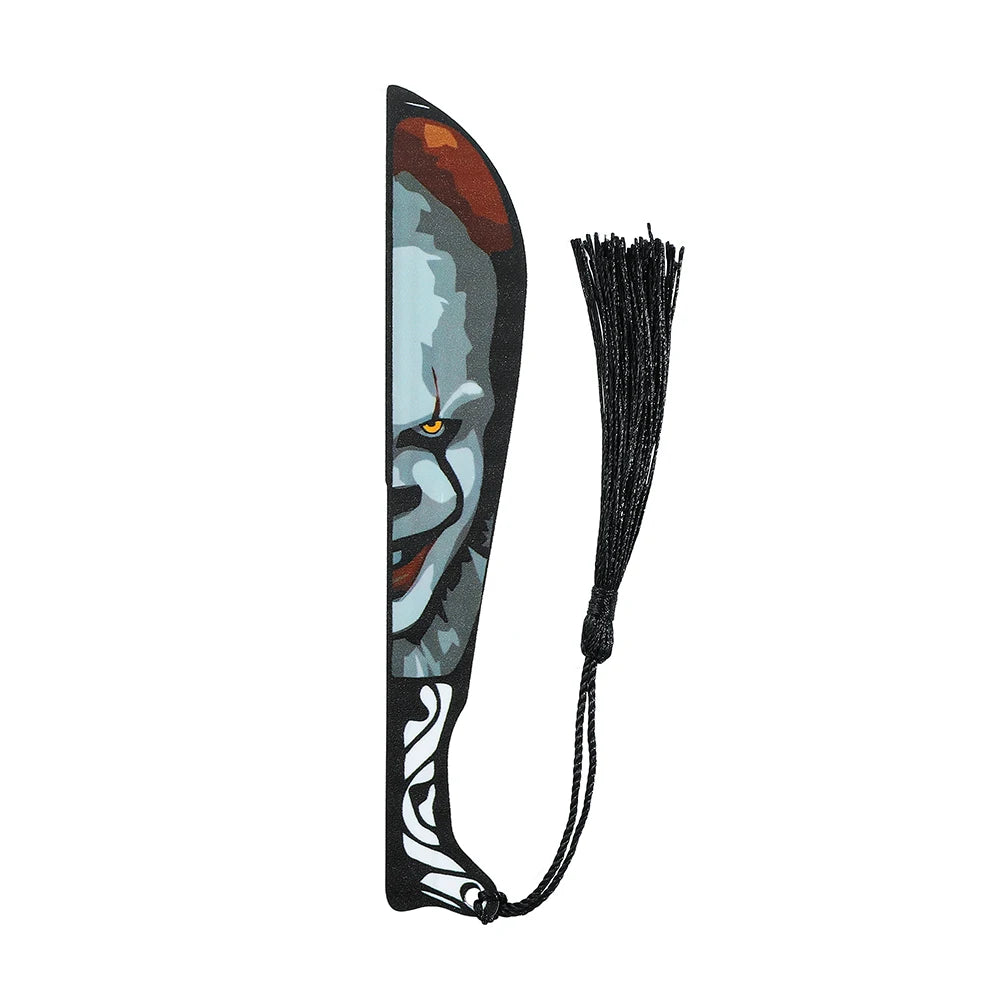 Horror Killer Knife Bookmarks – Chucky, Jigsaw, Pennywise, Jason, Ghostface, Michael Myers | Spooky Acrylic Reading Marker Gifts