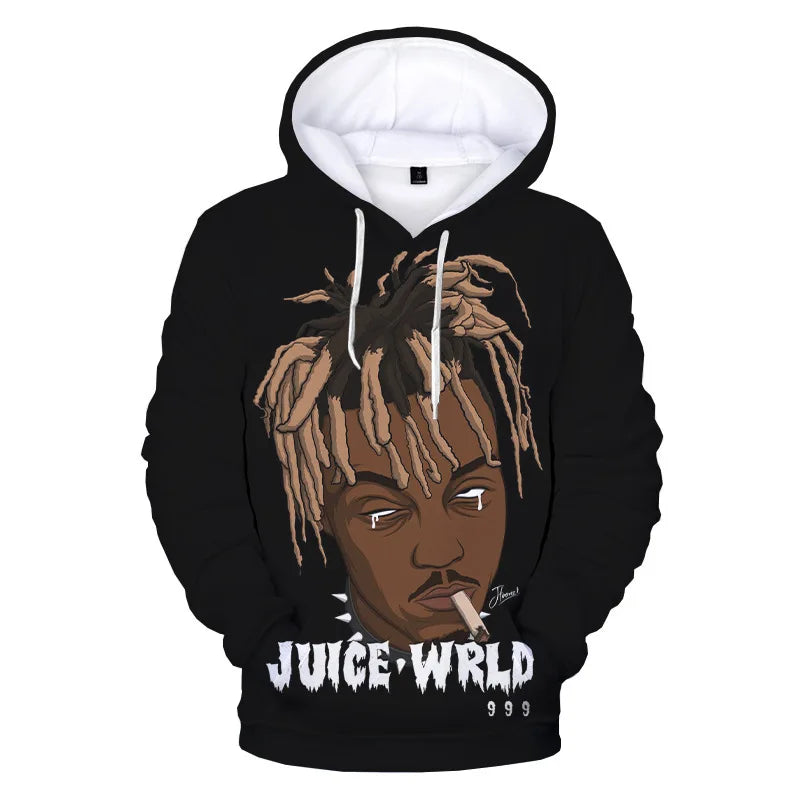 Official Juice WRLD 999 All-Over Print Hoodies | Legends Never Die Rap Tribute Merch