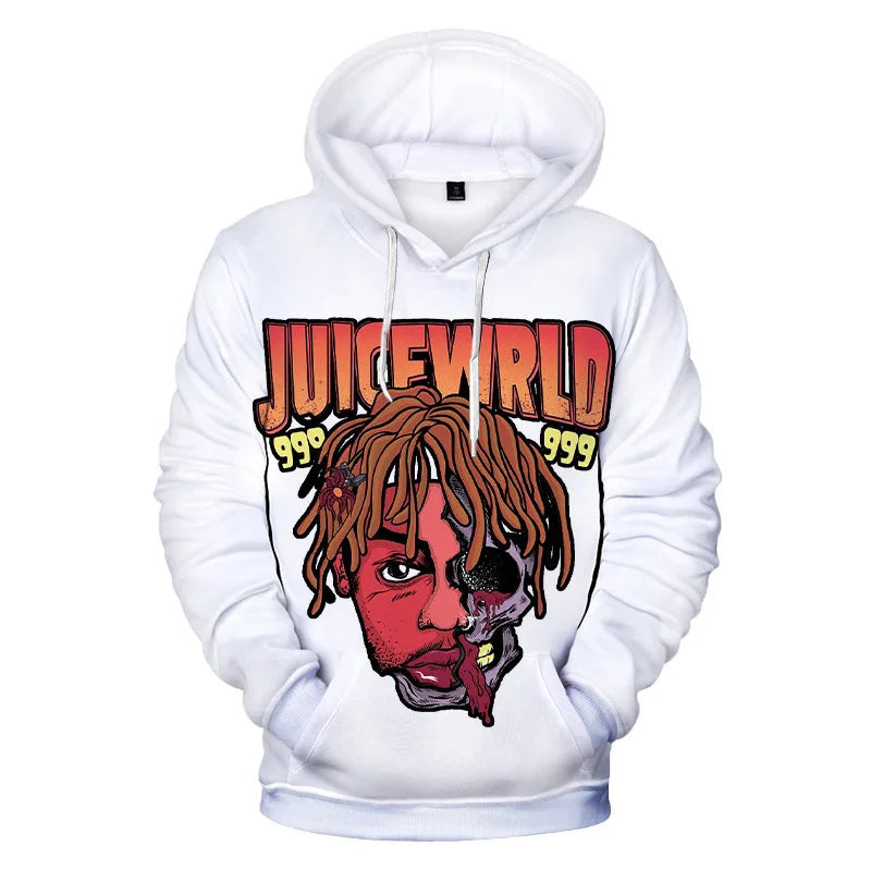 Official Juice WRLD 999 All-Over Print Hoodies | Legends Never Die Rap Tribute Merch