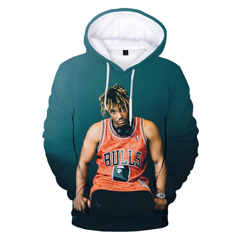 Official Juice WRLD 999 All-Over Print Hoodies | Legends Never Die Rap Tribute Merch