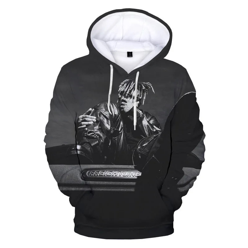Official Juice WRLD 999 All-Over Print Hoodies | Legends Never Die Rap Tribute Merch