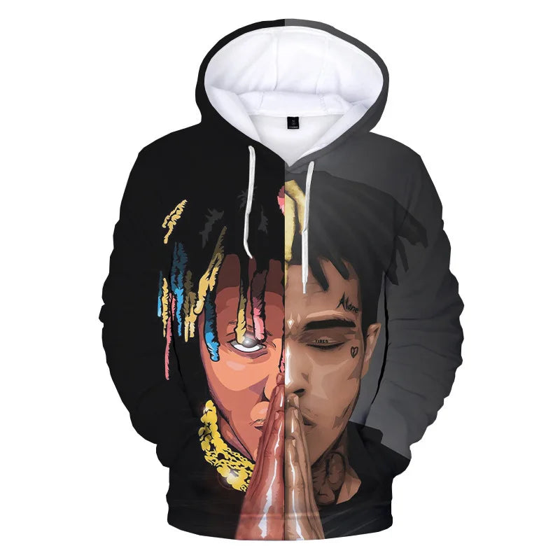 Official Juice WRLD 999 All-Over Print Hoodies | Legends Never Die Rap Tribute Merch