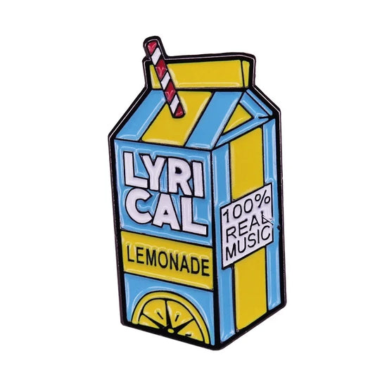 Cartoon-style lemonade box with 'LYRICAL LEMONADE' text on a white background