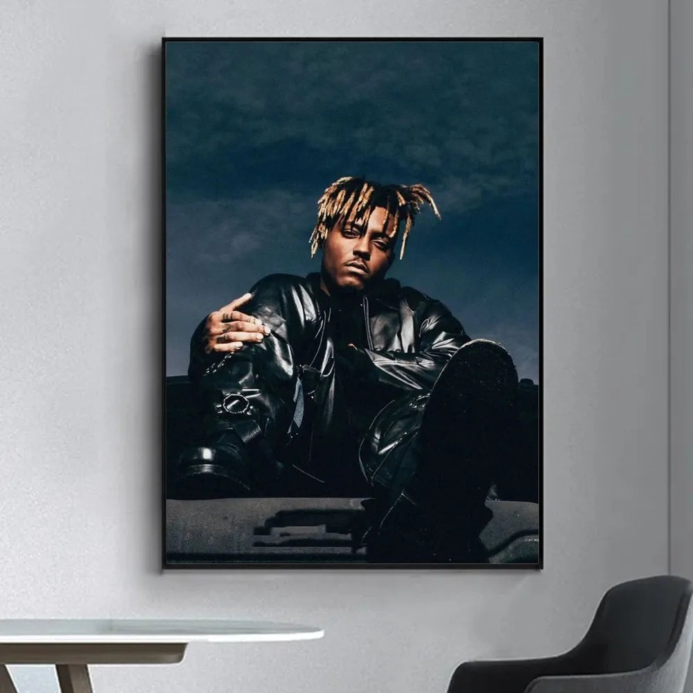 Juice WRLD wall poster featuring 999 theme and vibrant colors