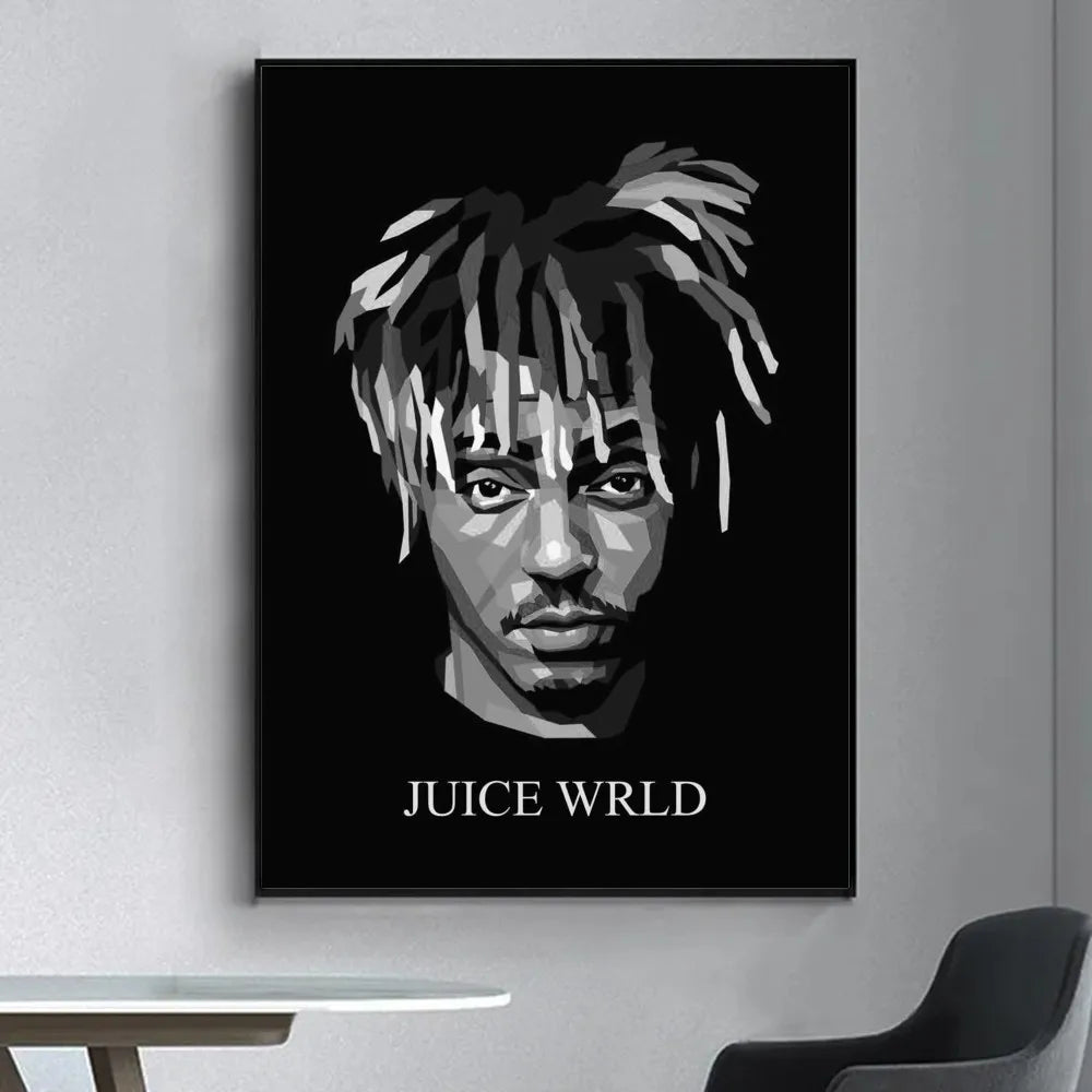 Juice WRLD wall poster featuring 999 theme and vibrant colors